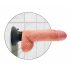 King Cock 18 cm böjbar dildo med sugfot - natur