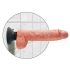 King Cock 10 böjlig vibrator med sugkopp (25 cm) - natur