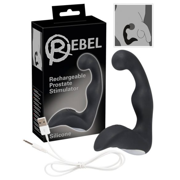 Rebel - laddningsbar prostata vibrator (svart)