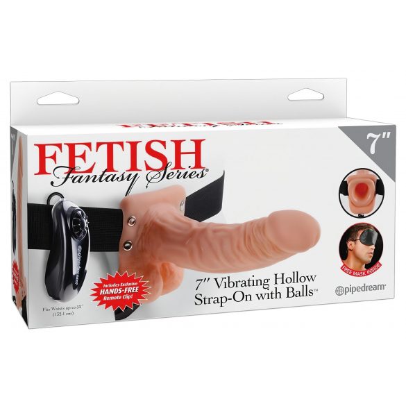 Fetisch Strap-on 7 - påspänningsvibrator (naturlig)