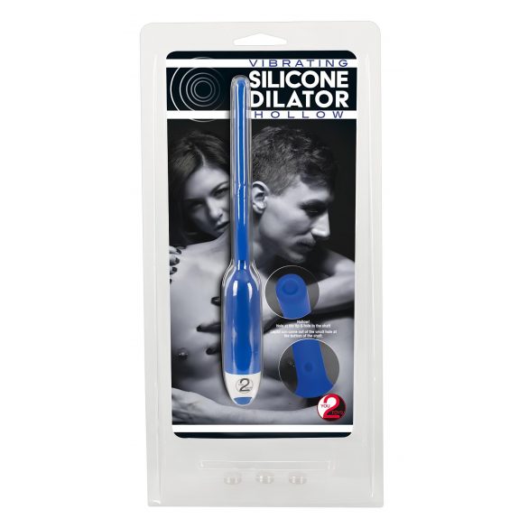 You2Toys - Dilator - ihålig silikon urinrörsvibrator - blå (7mm)