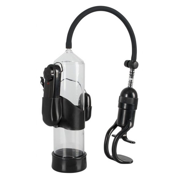 Mister Boner Vibrating Penis Pump (Transparent-Black) 