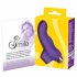 SMILE Finger - vågig silikonfinger vibrator (lila)