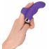 SMILE Finger - vågig silikonfinger vibrator (lila)