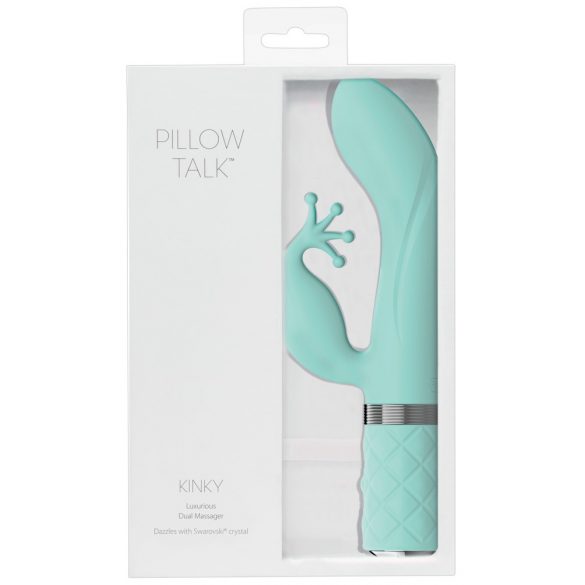 Pillow Talk Kinky - uppladdningsbar G-punkt vibrator med två motorer (turkos)