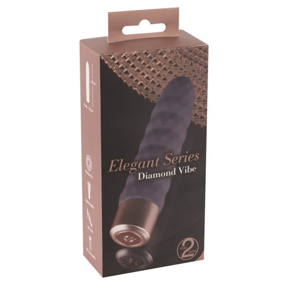 You2Toys Elegant Diamond - uppladdningsbar stavvibrator (mörklila)