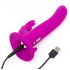 Happyrabbit Strap-On - kaninfäste vibrator (lila)