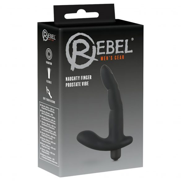 Rebel Naughty Finger Prostate Vibrator (Black) 