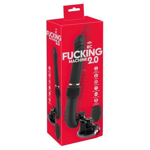 You2Toys RC F*K Maskin 2.0 - uppladdningsbar stötvibrator (svart)