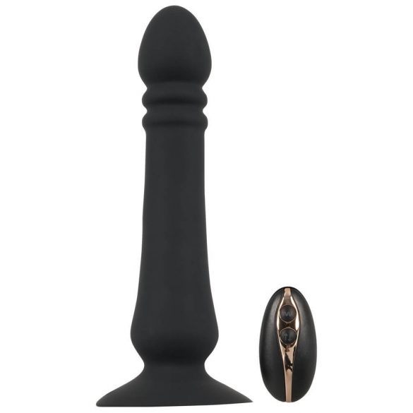 Black Velvet - uppladdningsbar, stötande anal vibrator (svart)