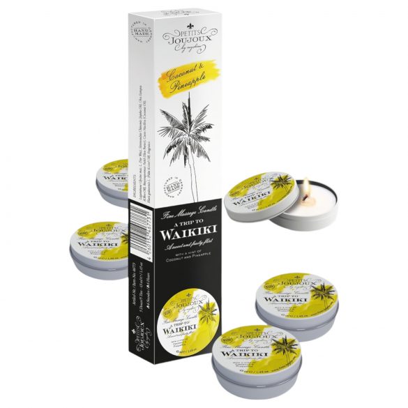 Petits Joujoux Waikiki massage ljus - kokos-ananas (5x43ml)