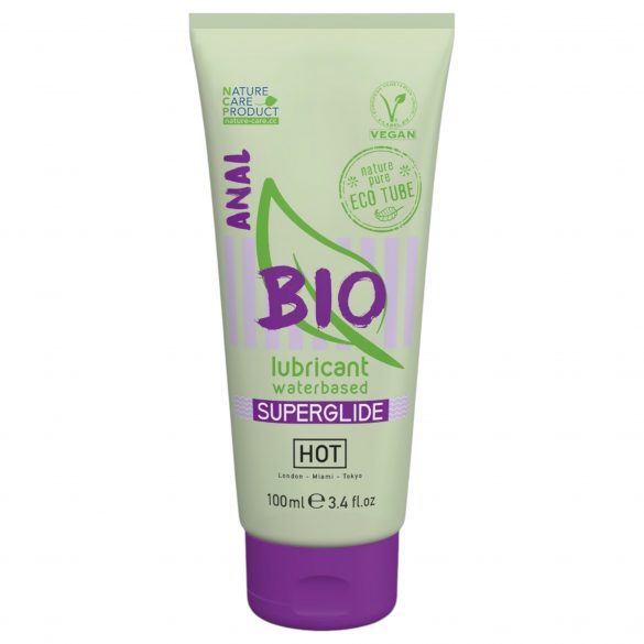 HOT BIO Superglide Anal - vegansk vattenbaserat analglidmedel (100 ml)