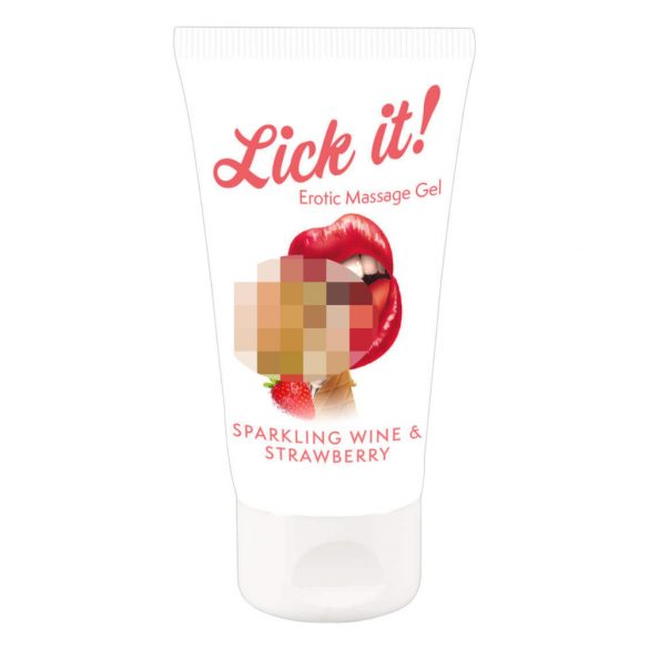 Lick it! - 2in1 ätbar glidmedel - champagne-jordgubb (50 ml)