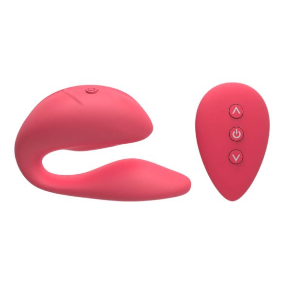 Cotoxo Cupid 2 - uppladdningsbar, fjärrkontrollerad parvibrator (röd)