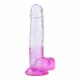 Sunfo - realistisk dildo med sugfot - 22 cm (transparent lila)