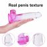 Sunfo - realistisk dildo med sugfot - 22 cm (transparent lila)