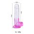 Sunfo - realistisk dildo med sugfot - 22 cm (transparent lila)