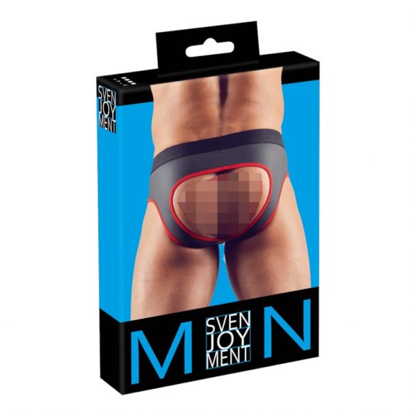 Svenjoyment - öppen jockstrap (svart-röd)