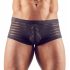 Genomskinliga randiga boxershorts (svarta)