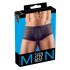 Genomskinliga randiga boxershorts (svarta) - M