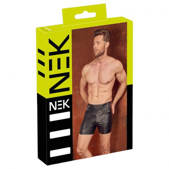 NEK - lång herrshorts med metallspänne (svart)