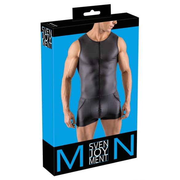 Svenjoyment - Sleeveless Short Men's Jumpsuit (Black)  - M