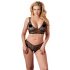 Cottelli Plus Size - delikat spets bh-set (svart)