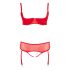 Cottelli Plus Size - Red Versatile Lingerie Set  - 95D/2XL