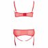 Cottelli Plus Size - Red Versatile Lingerie Set  - 95D/2XL