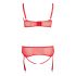 Cottelli Plus Size - Red Versatile Lingerie Set  - 95D/2XL