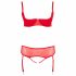 Cottelli Plus Size - Red Versatile Lingerie Set  - 95D/2XL