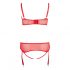 Cottelli Plus Size - Red Versatile Lingerie Set  - 90E/XL