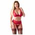 Cottelli Plus Size - Red Versatile Lingerie Set  - 95E/2XL