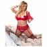 Cottelli Plus Size - Red Versatile Lingerie Set  - 95F/2XL