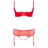 Cottelli Plus Size - Red Versatile Lingerie Set  - 95F/2XL