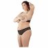 Cottelli Plus Size - pärlbehå set (svart) - XL