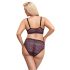 Cottelli Curves Plus Size - genomskinligt mönstrat bh-set (lila)