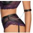 Cottelli Bondage Bra Set with Hand Restraints (Black-Purple) 