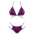 Obsessive Balitta - glänsande bikinisett med halterneck (lila) - M