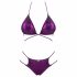 Obsessive Balitta - glänsande bikinisett med halterneck (lila) - M