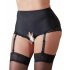 Cottelli Plus Size - Open Bottom Garter Brief (Black) 