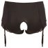 Cottelli Plus Size - Open Bottom Garter Brief (Black)  - 3XL