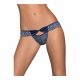 Obsessive Auroria - Bow-embroidered Women's Panties (Blue)  - L/XL