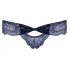 Obsessive Auroria - Bow-embroidered Women's Panties (Blue)  - L/XL