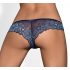 Obsessive Auroria - Bow-embroidered Women's Panties (Blue)  - L/XL