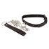 Bad Kitty - Heart Collar with Metal Leash (Black-Red) 