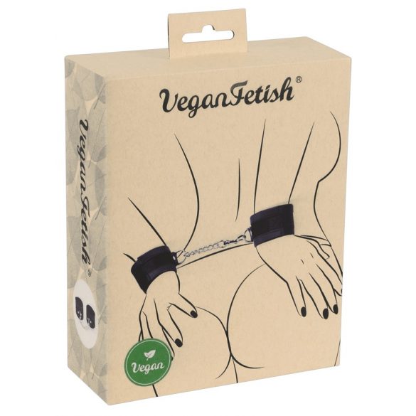 Vegansk Fäste - handledsbojor med kort kedja (svart)