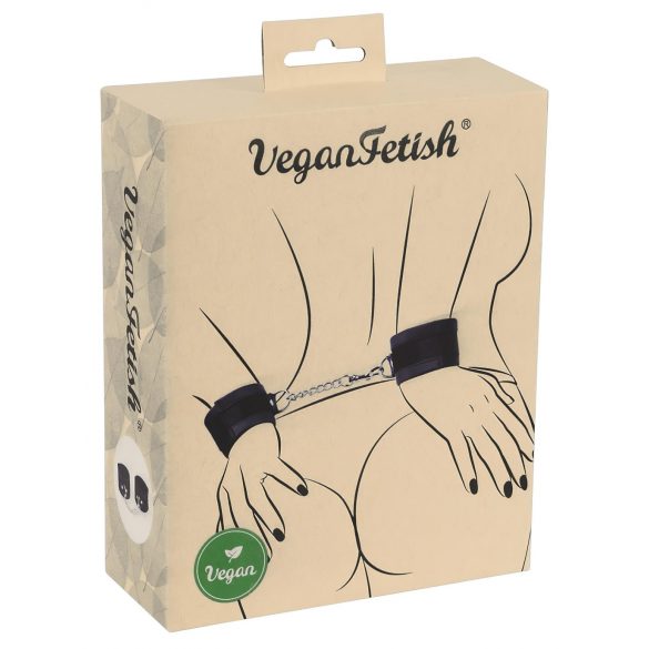 Vegansk Fäste - handledsbojor med kort kedja (svart)