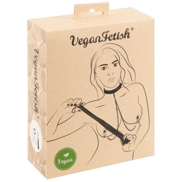 Vegansk Fetisch - disciplinset (svart) - 3 delar