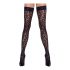 Cottelli Legwear - leopardmönstrade stay-ups (svart)